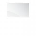 Ceiling Suspension Protection Screen, Acrylic, 80 x 65 cm