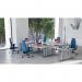 Air 1800 x 800mm Height Adjustable Office Desk Oak Top Silver Leg HA01020