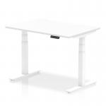 Air 1200 x 800mm Height Adjustable Office Desk White Top White Leg HA01029