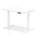 Air 1200 x 800mm Height Adjustable Office Desk White Top White Leg HA01029