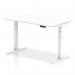 Air 1400 x 800mm Height Adjustable Office Desk White Top White Leg HA01030