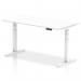 Air 1600 x 800mm Height Adjustable Office Desk White Top White Leg HA01031