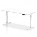 Air 1800 x 800mm Height Adjustable Office Desk White Top White Leg HA01032