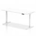 Air 1800 x 800mm Height Adjustable Office Desk White Top White Leg HA01032