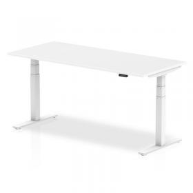Air 1800 x 800mm Height Adjustable Office Desk White Top White Leg HA01032