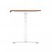 Air 1200 x 800mm Height Adjustable Office Desk Walnut Top Cable Ports White Leg HA01105