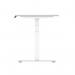 Air 1200 x 800mm Height Adjustable Office Desk White Top Cable Ports White Leg HA01109