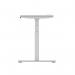 Air 1200 x 600mm Height Adjustable Office Desk White Top Cable Ports Silver Leg HA01129