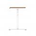 Air 1200 x 600mm Height Adjustable Office Desk Walnut Top Cable Ports White Leg HA01145