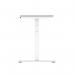 Air 1400 x 600mm Height Adjustable Office Desk White Top Cable Ports White Leg HA01150