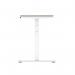 Air 1200 x 600mm Height Adjustable Office Desk Grey Oak Top Cable Ports White Leg HA01181