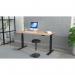 Air 1200 x 800mm Height Adjustable Office Desk Beech Top Black Leg HA01185