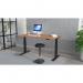 Air 1200 x 800mm Height Adjustable Office Desk Walnut Top Black Leg HA01189