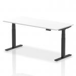 Air 1800 x 800mm Height Adjustable Office Desk White Top Black Leg HA01196