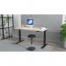 Air 1200 x 800mm Height Adjustable Office Desk Maple Top Black Leg HA01197