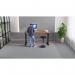 Air 1800 x 800mm Height Adjustable Office Desk Walnut Top Cable Ports Black Leg HA01212