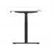 Air 1400 x 800mm Height Adjustable Office Desk White Top Cable Ports Black Leg HA01214