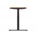 Air 1200 x 600mm Height Adjustable Office Desk Walnut Top Cable Ports Black Leg HA01229