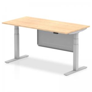 Air Modesty 1600 x 800mm Height Adjustable Office Desk Maple Top