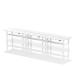Air Back-to-Back 1800 x 600mm Height Adjustable 6 Person Bench Desk White Top with Cable Ports White Frame HA02608