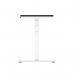 Air 1200 x 600mm Height Adjustable Office Desk Black Top Cable Ports White Leg HA03155