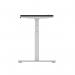 Air 1800 x 600mm Height Adjustable Office Desk Black Top Cable Ports Silver Leg HA03163