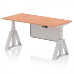 Air Modesty 1600 x 800mm Height Adjustable Office Desk Beech Top