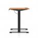 Air Lite 1000 x 600mm Height Adjustable Office Desk Beech Top Cable Ports Black Leg HA03831