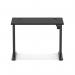 Air Lite 1000 x 600mm Height Adjustable Office Desk Black Top Cable Ports Black Leg HA03832