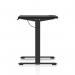 Air Lite 1000 x 600mm Height Adjustable Office Desk Black Top Cable Ports Black Leg HA03832
