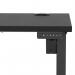 Air Lite 1000 x 600mm Height Adjustable Office Desk Black Top Cable Ports Black Leg HA03832