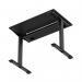 Air Lite 1000 x 600mm Height Adjustable Office Desk Black Top Cable Ports Black Leg HA03832