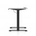 Air Lite 1000 x 600mm Height Adjustable Office Desk White Top Cable Ports Black Leg HA03836