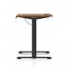 Air Lite 1000 x 600mm Height Adjustable Office Desk Walnut Top Cable Ports Black Leg HA03837