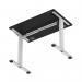 Air Lite 1000 x 600mm Height Adjustable Office Desk Black Top Cable Ports Silver Leg HA03839