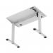 Air Lite 1000 x 600mm Height Adjustable Office Desk White Top Cable Ports Silver Leg HA03843