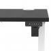 Air Lite 1000 x 600mm Height Adjustable Office Desk Black Top Cable Ports White Leg HA03846