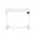 Air Lite 1000 x 600mm Height Adjustable Office Desk White Top Cable Ports White Leg HA03850