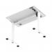 Air Lite 1000 x 600mm Height Adjustable Office Desk White Top Cable Ports White Leg HA03850