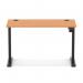 Air Lite 1200 x 600mm Height Adjustable Office Desk Beech Top Cable Ports Black Leg HA03852