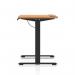 Air Lite 1200 x 600mm Height Adjustable Office Desk Beech Top Cable Ports Black Leg HA03852