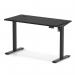 Air Lite 1200 x 600mm Height Adjustable Office Desk Black Top Cable Ports Black Leg HA03853