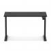 Air Lite 1200 x 600mm Height Adjustable Office Desk Black Top Cable Ports Black Leg HA03853