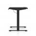 Air Lite 1200 x 600mm Height Adjustable Office Desk Black Top Cable Ports Black Leg HA03853