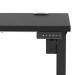 Air Lite 1200 x 600mm Height Adjustable Office Desk Black Top Cable Ports Black Leg HA03853