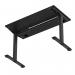 Air Lite 1200 x 600mm Height Adjustable Office Desk Black Top Cable Ports Black Leg HA03853