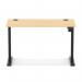 Air Lite 1200 x 600mm Height Adjustable Office Desk Maple Top Cable Ports Black Leg HA03855