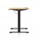 Air Lite 1200 x 600mm Height Adjustable Office Desk Maple Top Cable Ports Black Leg HA03855