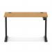 Air Lite 1200 x 600mm Height Adjustable Office Desk Oak Top Cable Ports Black Leg HA03856