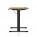 Air Lite 1200 x 600mm Height Adjustable Office Desk Oak Top Cable Ports Black Leg HA03856